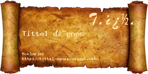 Tittel Ágnes névjegykártya