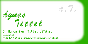 agnes tittel business card